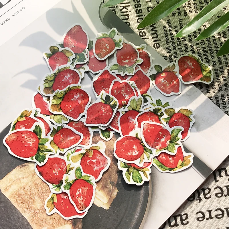 

Strawberry Creative Fruit Stickers Children DIY Scrapbooking Diary Album DIY Mobile Phone Decorative Sticker