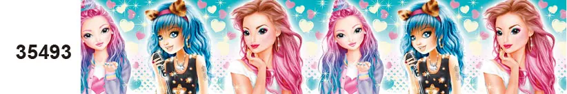 50 ярдов мультфильм печатных корсажная лента 35478 - Цвет: 35493