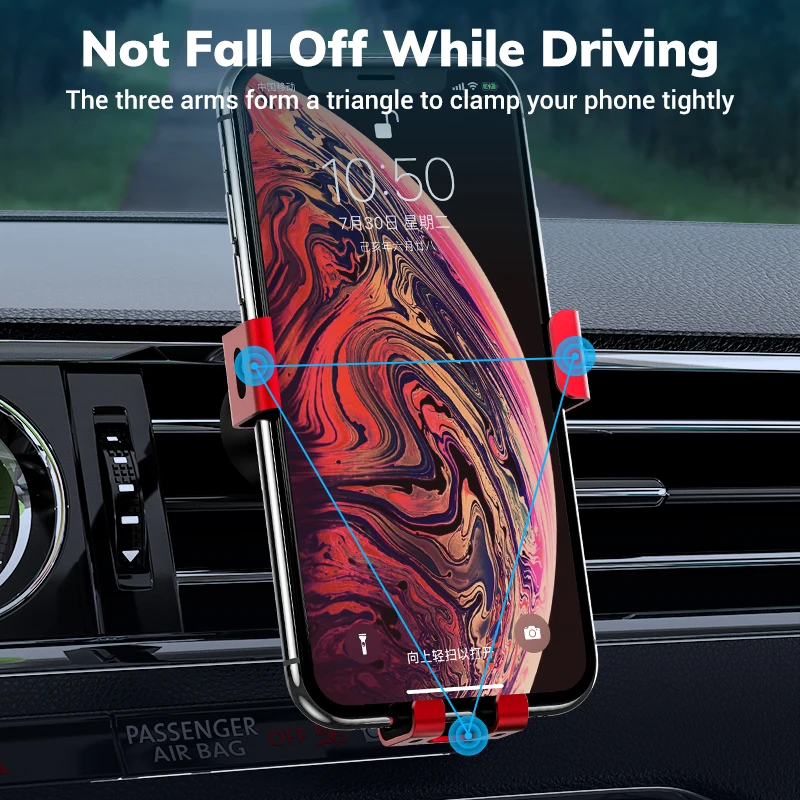 TOPK D17 Auto Telefon Halter Schwerkraft Air Vent Halterung Handy Halter Stehen für iPhone Samsung 