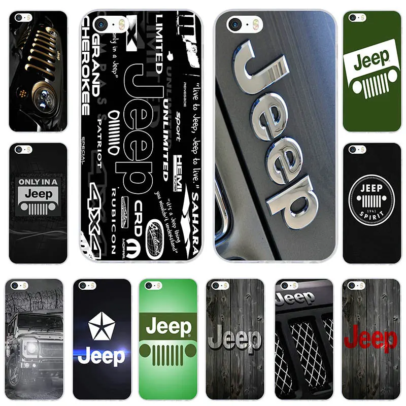 

Soft TPU Mobile Phone Cases Cover for iPhone X 10 7 6 6s 8 Plus 4 4S 5 5S SE 5C Coque Funda Bags Car Jeep Wrangler Compact Sport