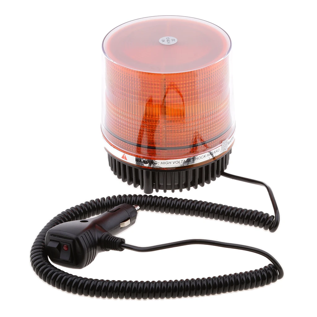 Car Roof Top Front Beacon Strobe Light Emergency Flash Warning Light Lamp Amber Self Contained LED 