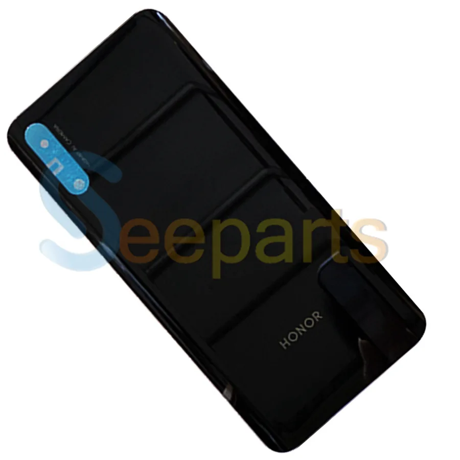 Задний стеклянный чехол-панель для huawei Honor 9X, задняя крышка для батареи, стеклянная крышка, сменный корпус для Honor 9X - Цвет: Black
