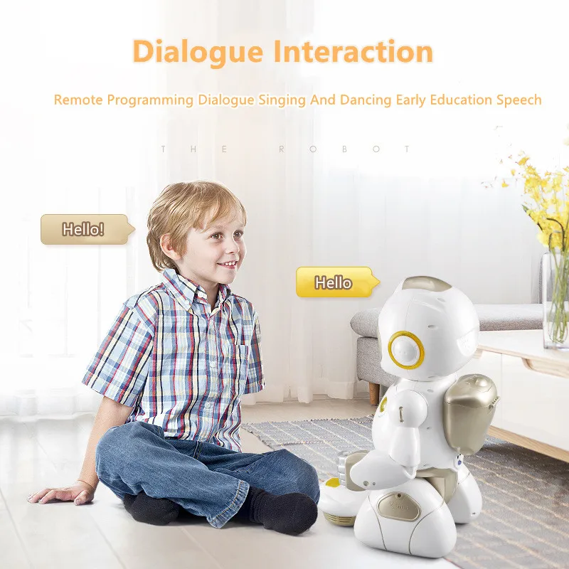 45CM Home Sweeper Robot RC Robot Dialogue Learning Interactive Intelligent Follow Brilliant Lighting Recording Mode Electric Toy 2