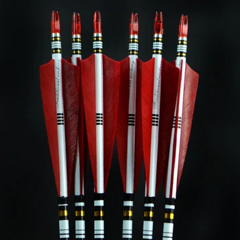 

12x Carbon Arrows Turkey feather for Longbow Recurve Bow Hunting with High Quality