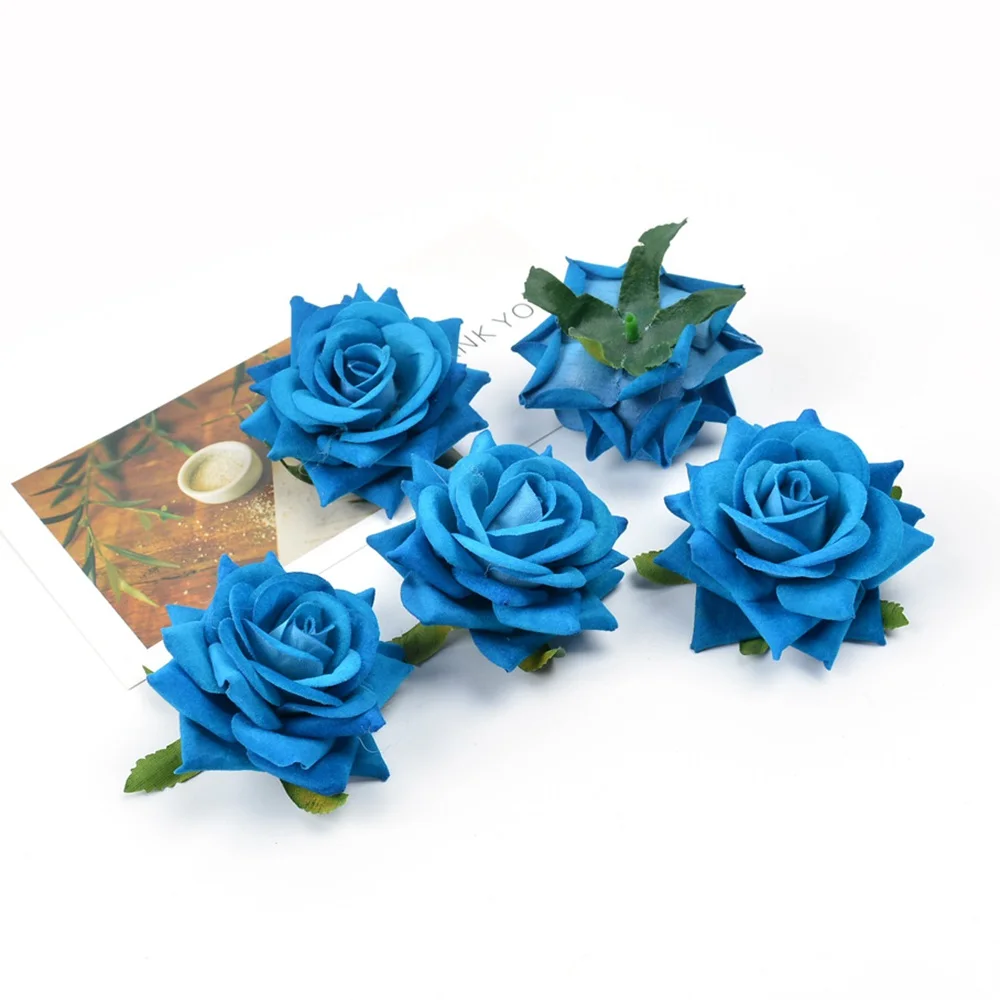 5 шт. 6 см Искусственный цветок из шелка бутон розы для свадьбы украшения дома DIY ВЕНОК скрапбук ручной работы поддельный цветок