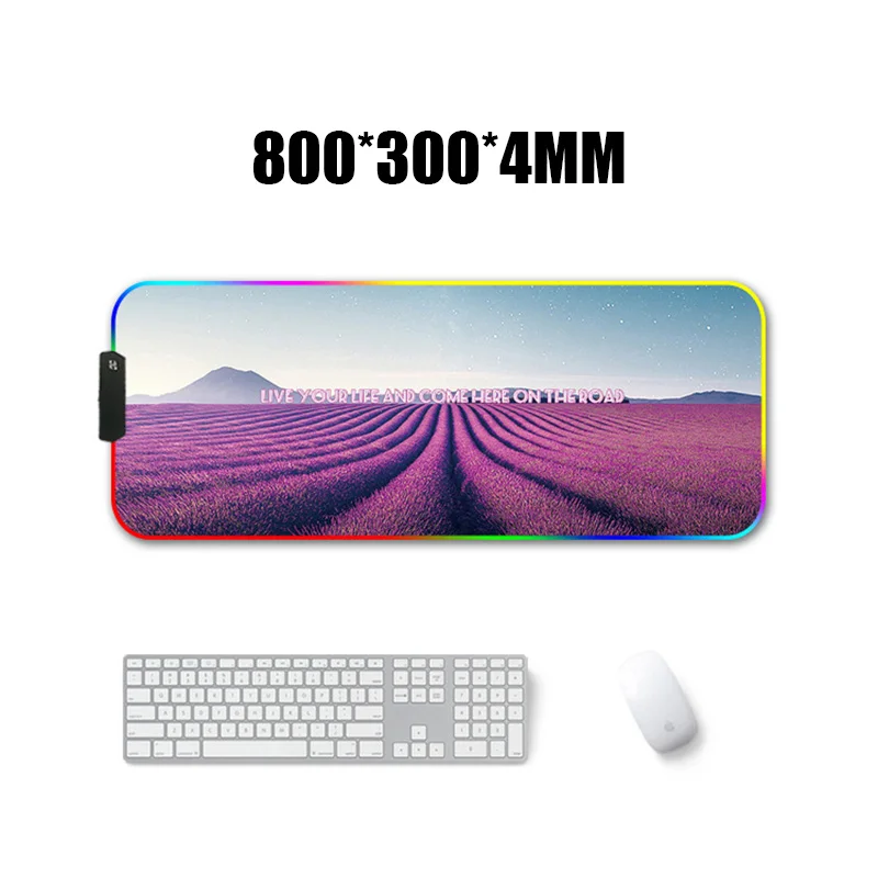 Игровой коврик для мыши RGB коврик для мыши геймер компьютерная коврик для мыши RGB подсветка Mause Pad большой коврик для мыши XXL для настольная клавиатура компьютерные мыши с подсветкой коврик - Цвет: Color 8