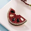 Wuli&baby Red Rhinestone Watermelon Brooches For Women Party Office Casual Brooch Pins Gifts ► Photo 3/5