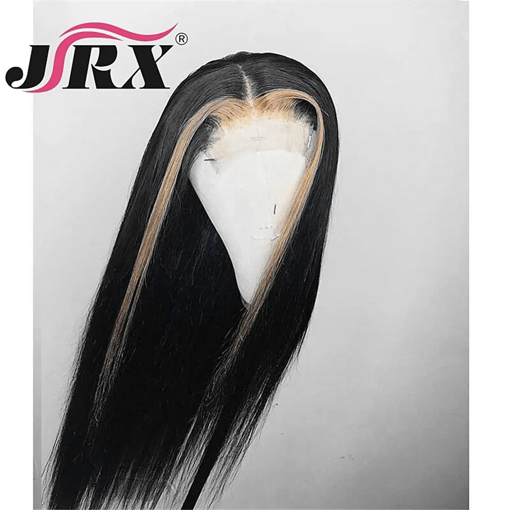 Парики из натуральных волос на кружеве, бразильские прямые волосы Реми, смешанный цвет Омбре, отбеленные узелки, плотность 150
