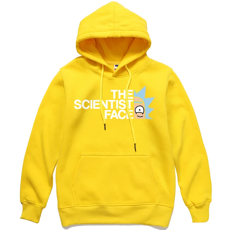 yellow 6 Крутые мужские толстовки с аниме принтом Rick And Morty, забавные мужские худи, стиль, уличная Harajuku Homme пуловер, хип-хоп топы - Цвет: yellow 6