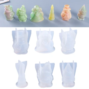 

Crystal Epoxy Resin Mold Christmas 3D Doll Decorations Casting Silicone Mould DIY Crafts Jewelry Making Tool
