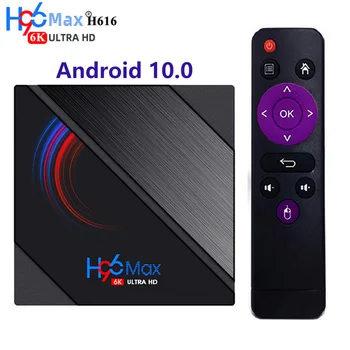 

NEW 2020 H96 MAX H616 Android 10 Smart TV Box Allwinner H616 Quad Core 2.4G/5G Wifi 4G 64G HDR10 6K 3D Youtube Media Player
