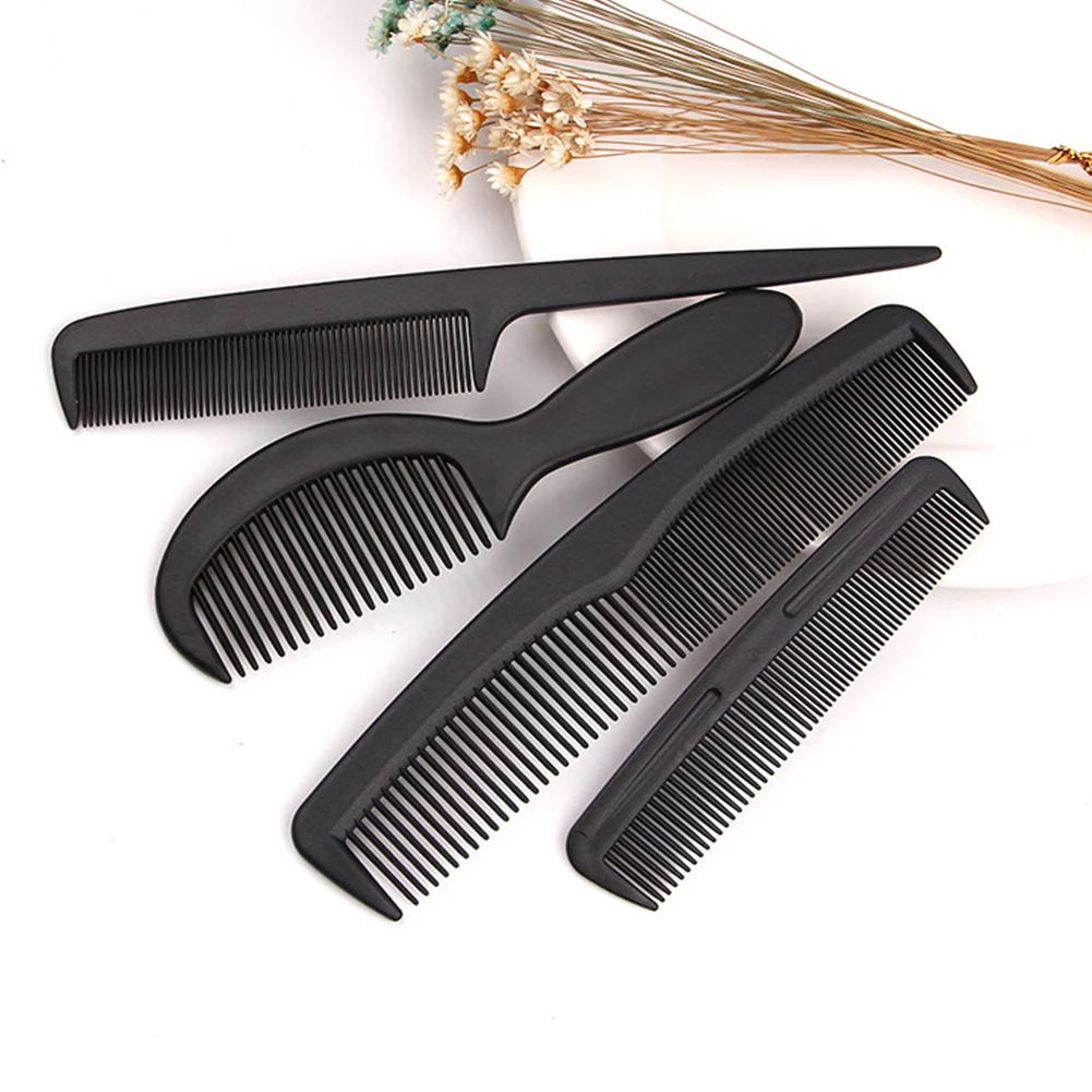

4Pcs/set Hair Salon Tools Kit Anti-Static Black Comb Hair Plastic Hairdressing Comb Hair Styling Tool