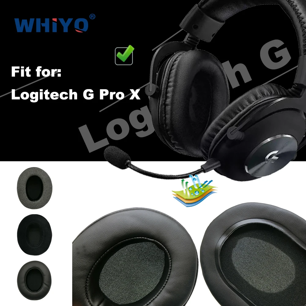 

Replacement Ear Pads for Logitech G Pro X Headset Parts Leather Cushion Velvet Earmuff Earphone Sleeve Cover