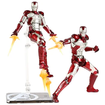 

SHF Iron Man Mark V MK5 & Tamasi Stage PVC Action Figure Collectible Model Toy