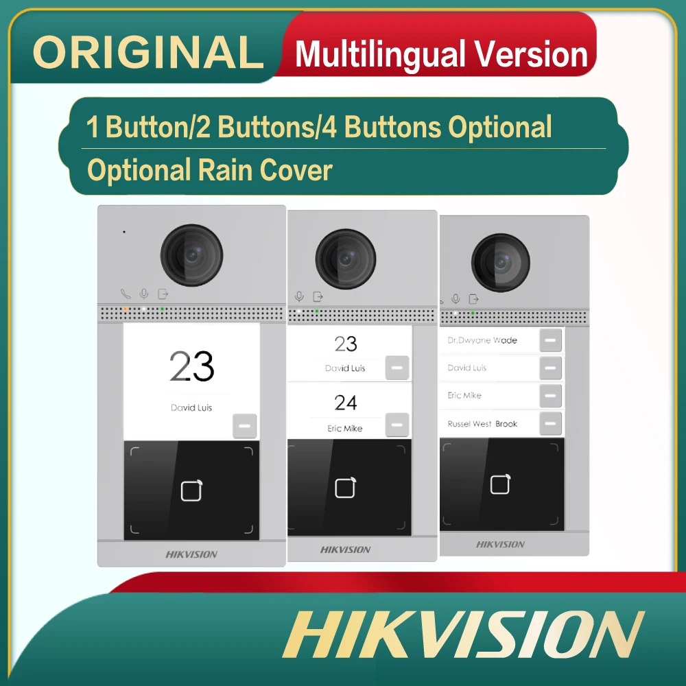 DS KV8113/8213/8413 WME1(B) Original Hikvision 2MP HD POE 1/2/4 Buttons ...