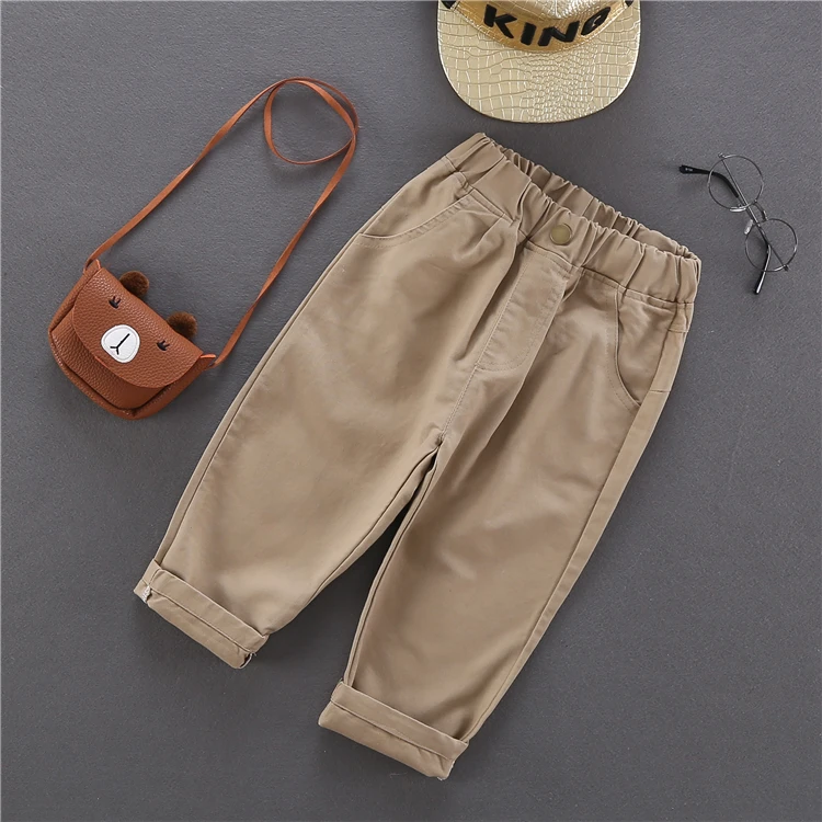 Fashion Baby Boy Casual Pants Cotton Button Infant Toddler Children Trousers Long Baby Boys Loose Pant Clothes 1-10Y boys pants