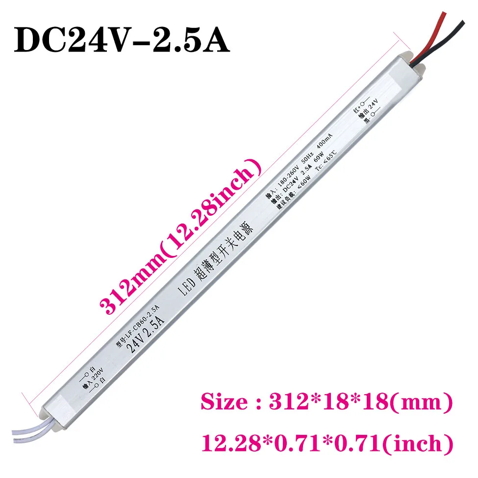 5PCS Led-treiber 72W 60W 36W 24W Netzteil 220v zu 24V Schalt Led-treiber Beleuchtung Transforme Für Lampe streifen lampe rohr diode – Detail 2