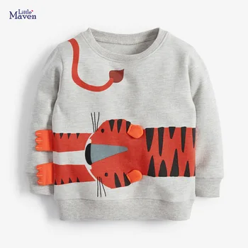 

Little maven Boys Sweatshirts Animal Tiger Children Thin Sweater Autumn Little maven New 2020 Sweatshirts Kids Hoodies Clothes