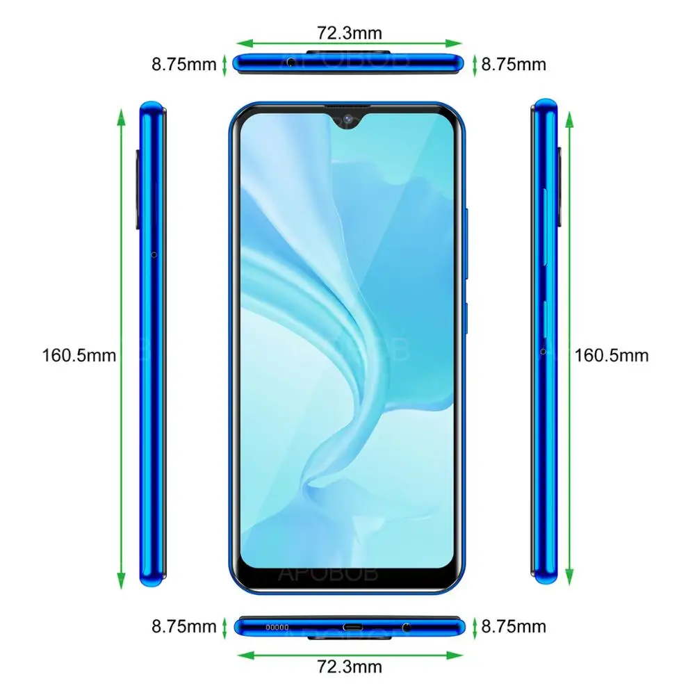 APOBOB Mate 30 3G Celular Smartphone 2GB/16GB Quad Core Dual Sim Cards