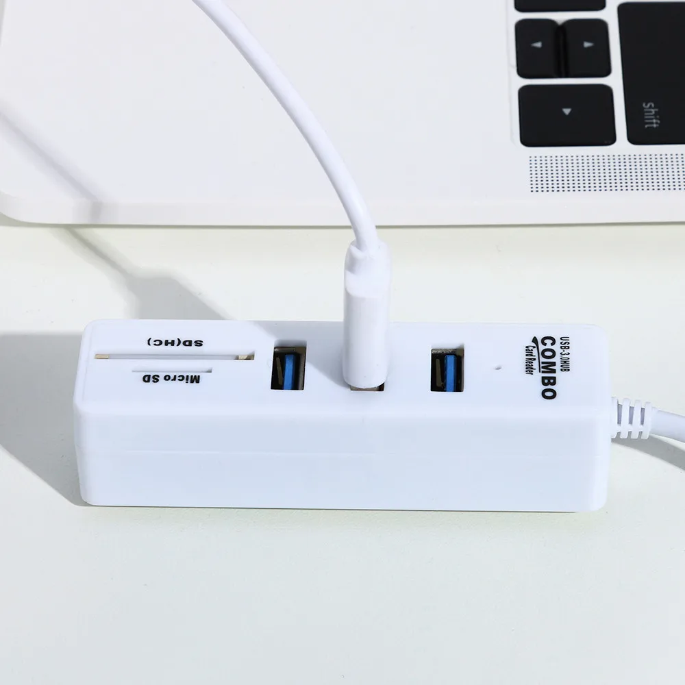 2 в 1 type-C OTG USB 3,0 высокоскоростной концентратор разветвитель комбо 3 порта USB и SD/TF кардридер# LR3