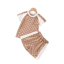 Vêtements d'été pour bébés filles et garçons, t shirt et short de dessin animé, vêtements de sport décontractés, à la mode, 2 pièces/ensembles