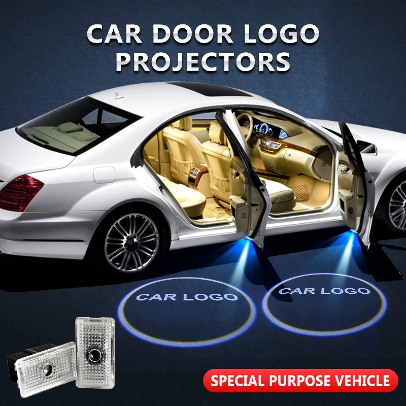 

2pcs/lot For Tesla Model 3 X S Y Welcome Light Car Door Logo Projector Shadow Lamp