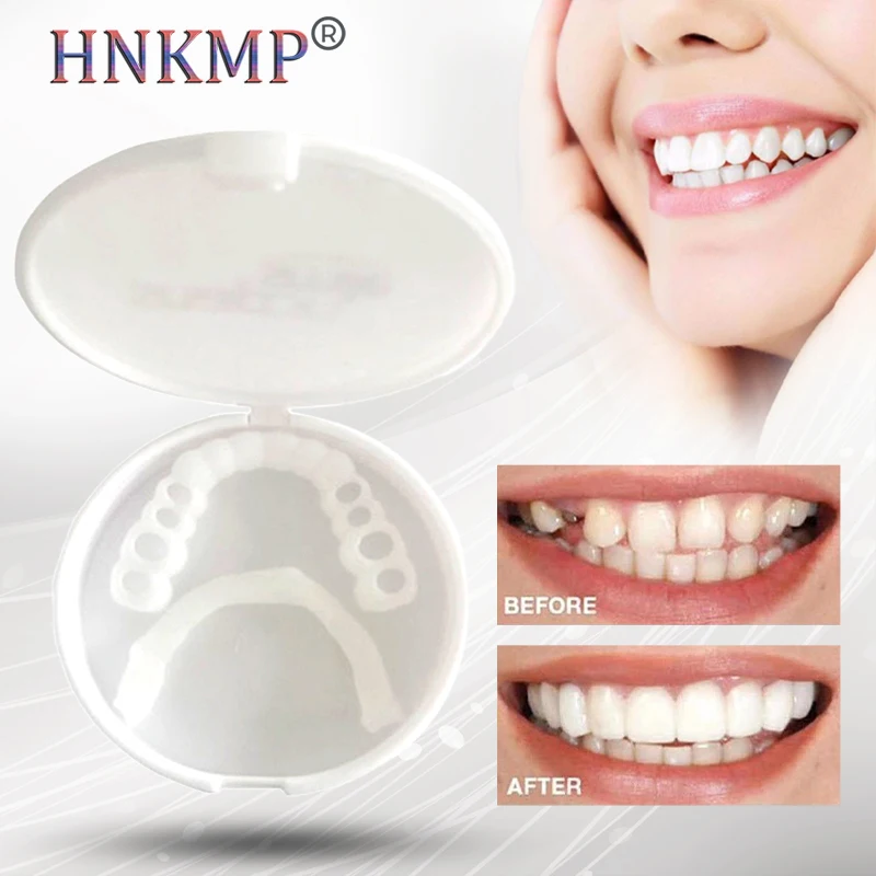 HNKMP Upper and Lower False Fake Perfect Smile Veneers Comfort Flex Dental Dentis Denture Paste Teeth Whitening Braces Tool | Красота и