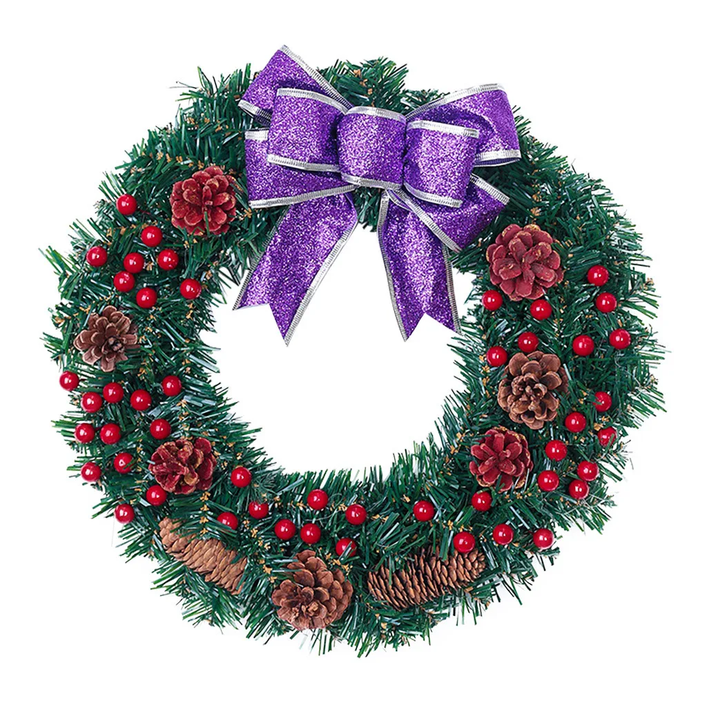 best selling products Christmas Decorations Window Props Shopping Mall Scene Layout Rattan Wreath support dropshipping - Цвет: as show