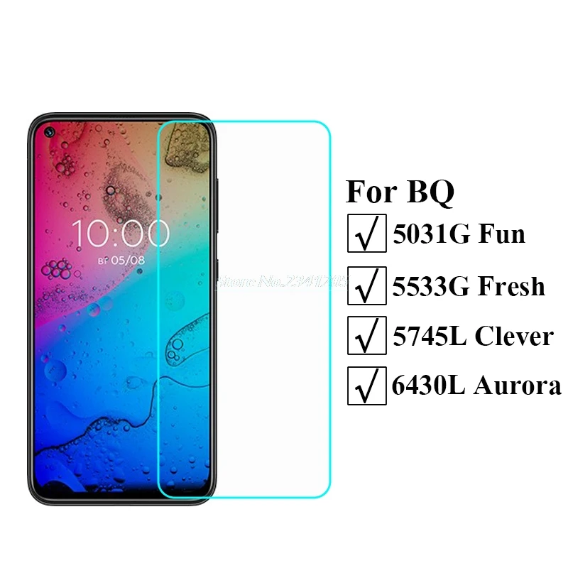 2-1 шт. Защитное стекло для BQ 5031G Fun 5533G Fresh 5745L протектор экрана закаленное 6430L Aurora