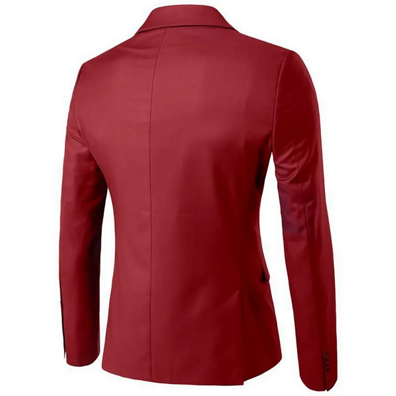 Laamei Men's Slim Suits Men's Business Casual Clothing Groomsman three-piece Suit Blazers Jacket Pants Trousers Vest Sets