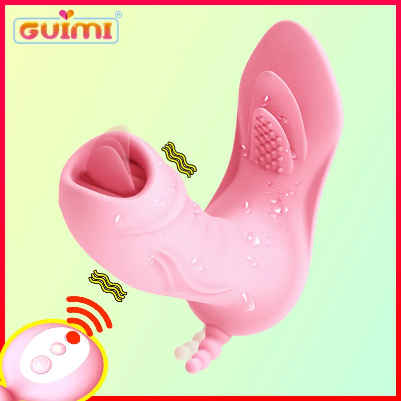 GUIMI носимые бабочки вибратор секс игрушка для женщин G точечный Стимулятор
