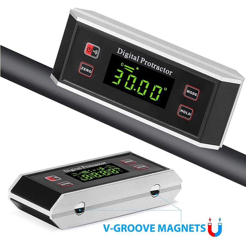 Multifunctional Aluminum Alloy Digital Level Box Electronic Angle Gauge Protractor Angle Finder Bevel Gauge With Magnetic Base