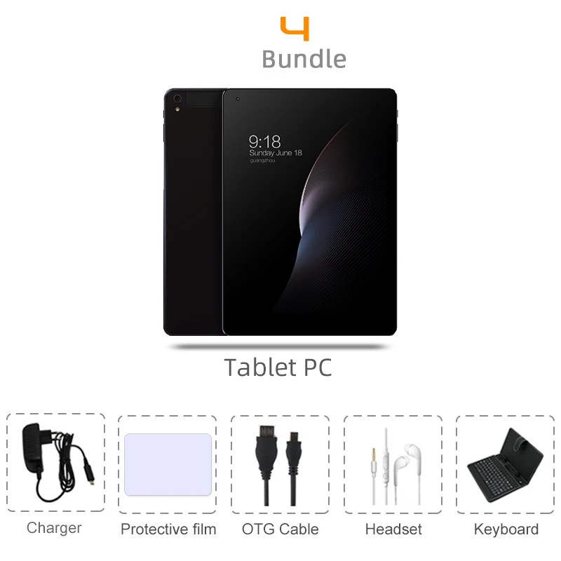 Новые поступления T805G 10-дюймовый планшетный ПК с системой андроида и 9,0 OS Octa Core 8 Гб Оперативная память 128 Гб Встроенная память 8 ядер 1280x800 ips 4 аппарат не привязан к оператору сотовой связи планшетофон(плафон) Планшеты 10,1 - Комплект: Комплект 4