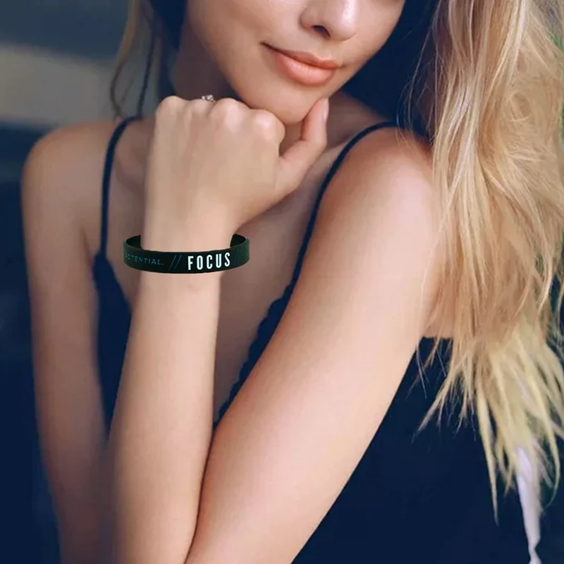 Bracelet Jewelry bracelet jewelry Success Focus & Believe Motivational Silicone Bracelets 20.2cm Soft Letter Hand Bracelets Men Women