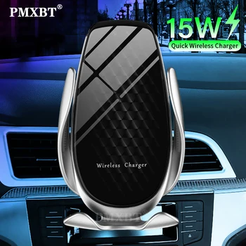 

15W QI Car Wireless Charger Automatic Clamping For iPhone 11 Pro X XS Air Vent Mount Phone Holder Infrared Induction Car Charger