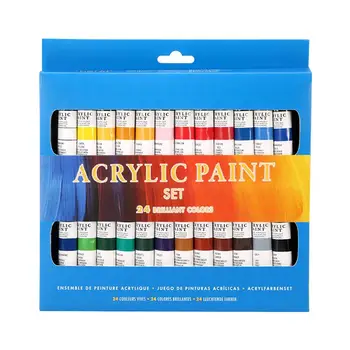 

24Colors/set Paint Tubes Watercolor Paint Safe Fun Acrylic Paints Suit For DIY Drawing Painting
