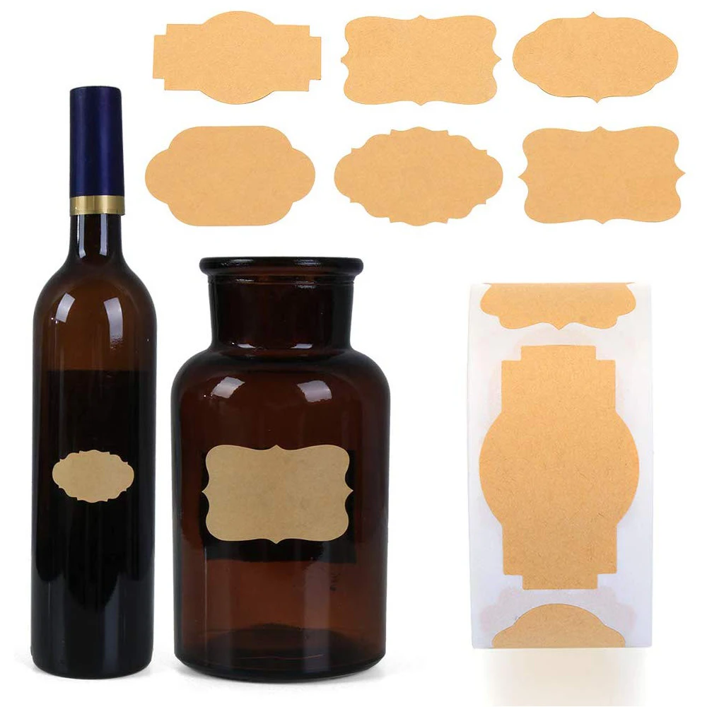 Пустая наклейка s винтажный натуральный крафт-наклейка для запечатывания