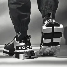 Уличная обувь в стиле хип-хоп; массивные кроссовки; мужская кожаная повседневная обувь; мужская обувь на толстой подошве; модные кроссовки EVA; Tenis Masculino Adulto
