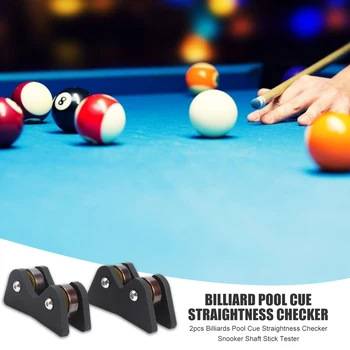 

2pcs Billiards Straightness Checker Snooker Shaft Stick Tester Pool Cue Black Home Training Pool Ball Accessories