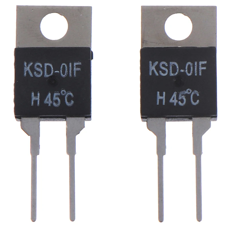2 шт./лот нормально разомкнутый Термальность переключатель Температура Сенсор термостат KSD-01F 45 градусов Цельсия