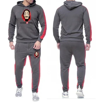 

Men's Fashion Sportswear Sets 2020 Autumn Winter Hooded Thick Male Casual Tracksuit Men 2 Piece Sweatshirt + Sweatpants Set