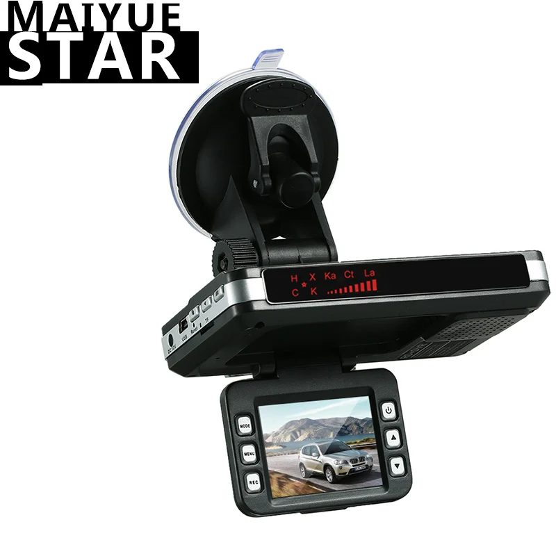 

Maiyuexing 720P dash cam anti-radar detector car Dashcam DVR 2 in 1 with full frequency mute button ring record G sensor