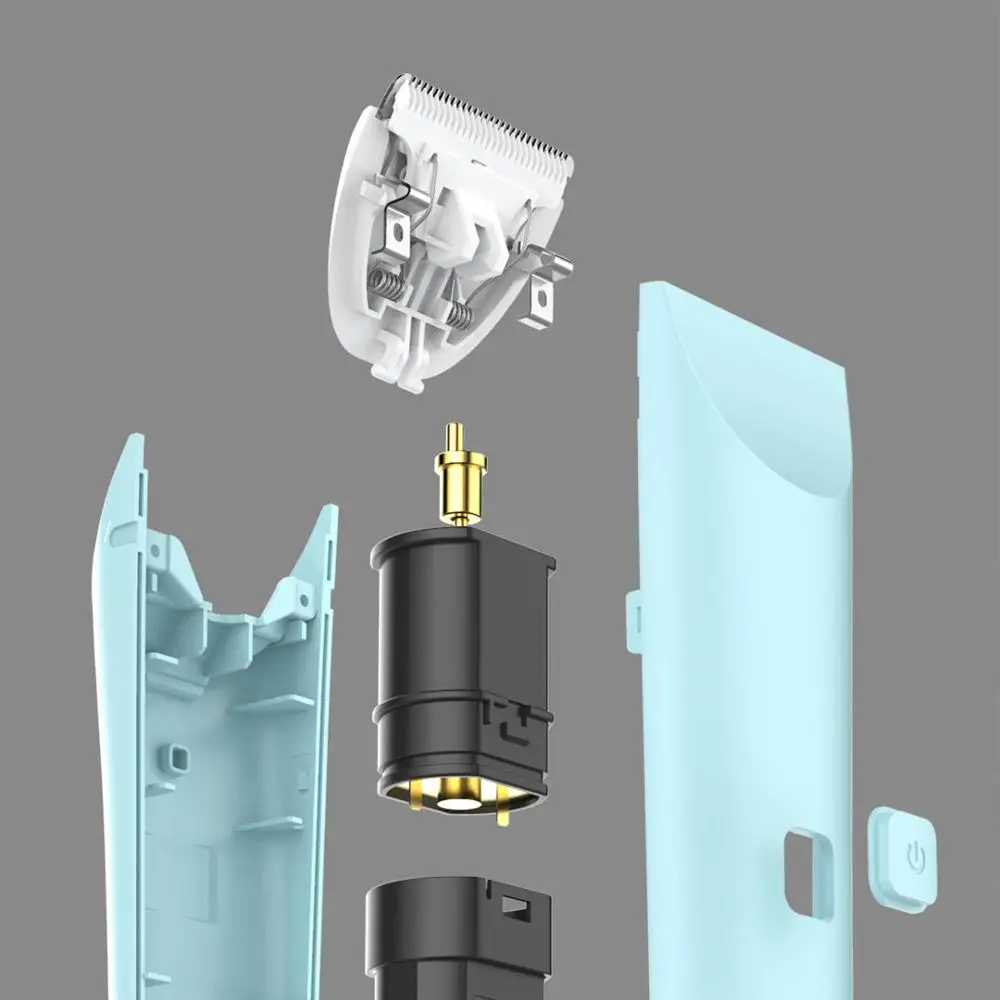 Rushan Baby Hair Clipper Children Hair Trimmer Mute Silent Motor R Angle Cutter Head Ipx 7 Waterproof