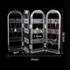 Clear Acrylic Earrings Ear Studs Necklace Display Rack Multifunctional Folding Screen Earring Jewelry Display Stand Holder joyer ► Photo 2/6