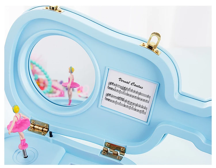 Creative Rotating Dance Children'S Music Box Jewelry Box Guitar