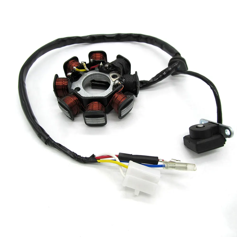 Motorcycle High-performance 8 Pole Magneto Stator Charging Coil For GY6 50cc110cc 150cc Scooter 4-stroke | Автомобили и мотоциклы