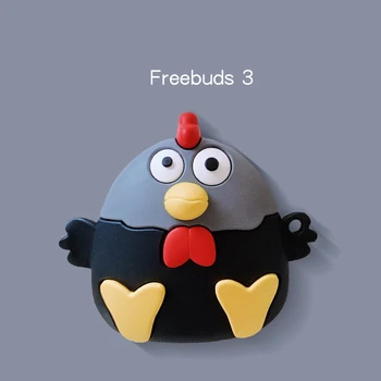 

3D Silicone Cute Chick Bags Huawei Freebuds Cases Cartoon Animal Crossing Pokemon Bulldog Corgi Pig Earphones Cover For Pro 2 3