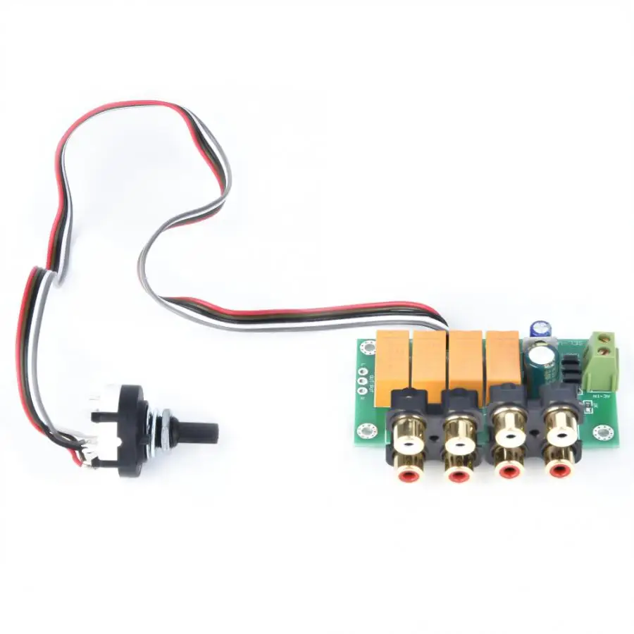 4 Select 1 Audio Switching Board Input signal Selector Relay Module DIY Kits led controller | Инструменты