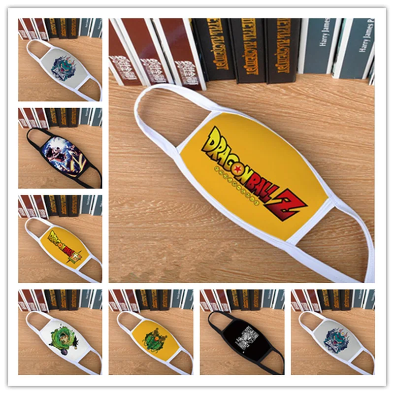 

Cartoon Anime Dragon Ball Peripheral Printing Masks Fashion Dust-proof Anti Smog Cotton Male Female Mask Gift