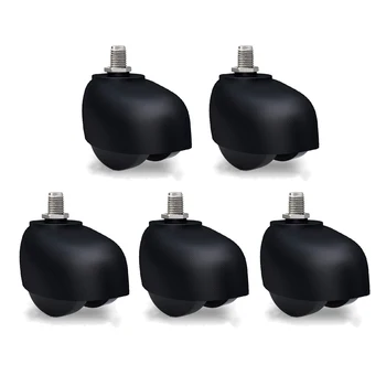 

5 X Caster Chair Wheels Home Office Replacement Castor Swivel Wheel Black Kit Wilk Thread / Plunger Casters